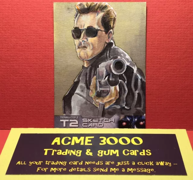 Unstoppable - Terminator 2 T2 - B JONES - Sketch Card - ARNOLD T-800