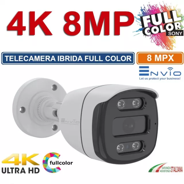 Telecamera 8Mpx 4K Visione Colore Buio Assoluto 2024