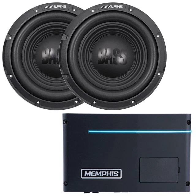 Memphis PRXA600.1 Power Reference Series Mono Subwoofer Amplifier and Two Alp...