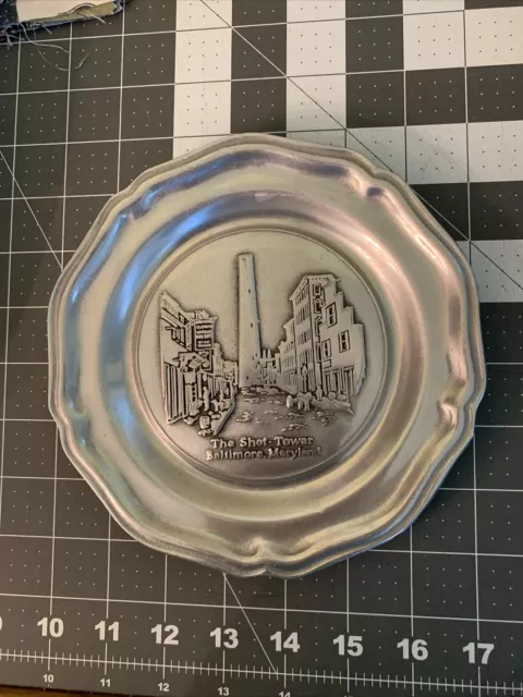 RWP Wilton Plate The Shot Tower Baltimore Maryland 7 Inch Armetale Pewter