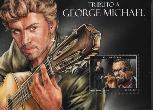 George Michael Stamps Min Sheet Pop Music Singer Mnh