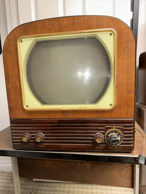 Antique Vintage PHILCO Tube Television TV, Wood Case #50T-1403