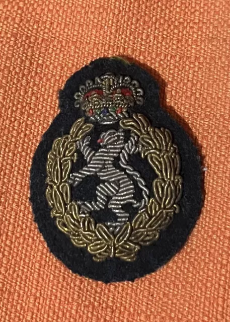 The Women's Royal Army Corps Officer's Embroidered Beret badge - EIIR (A1)