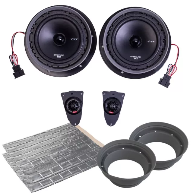 2-Wege 16,5cm Plug&Play Komponenten Lautsprecher Kit für VW Transporter T5