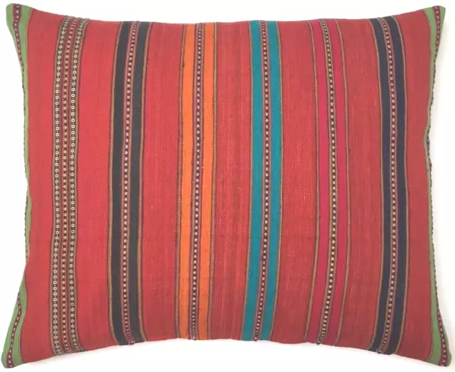 Kelim Kissen Antik Shahsavan Nomaden Jejim Rot Blau Pillow Cushion Almohada 3