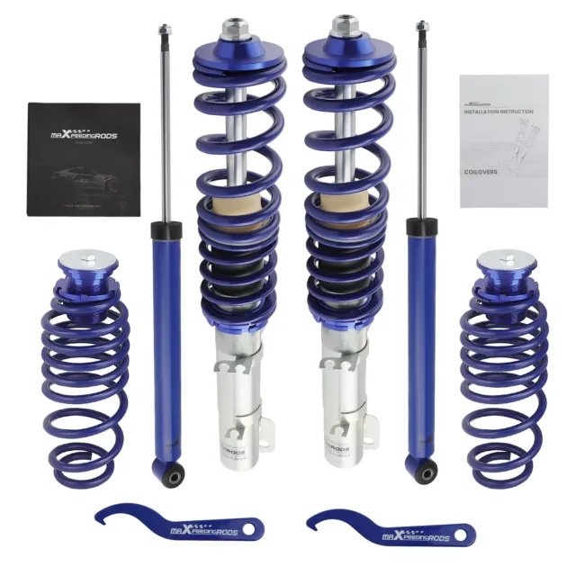 Coilover Suspension Coil Spring Shock Kit for VW Golf MK4 1J1 FWD Adjust Struts