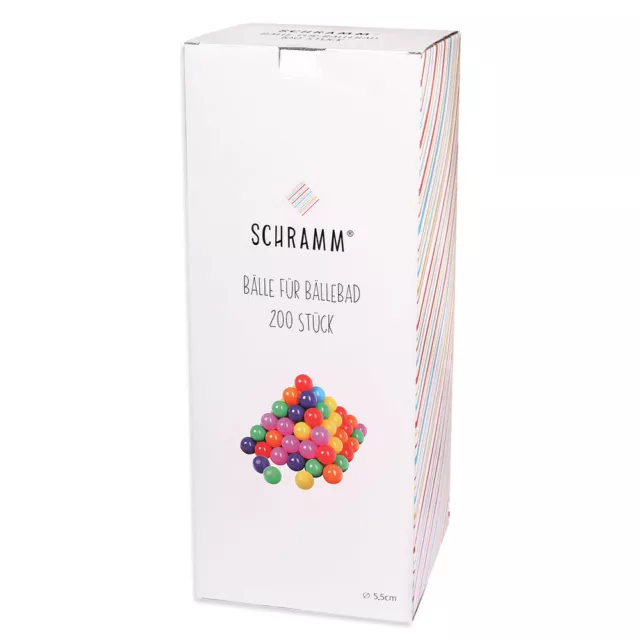 Schramm® 200 Stück Bälle für Bällebad 5,5cm Bälle für Kinder Bällebäder Babybäll 3