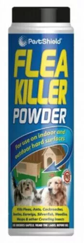 Flea Killer Powder Control Fleas Carpet Beetles Wasp Earwigs Pestshield  - 200g