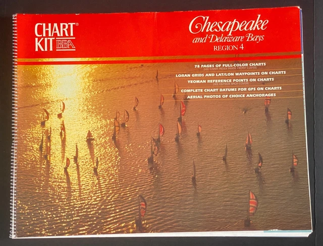 Chart Kit Chesapeake & Delaware Bays Region 4 Cruising Sailing Map Navigation