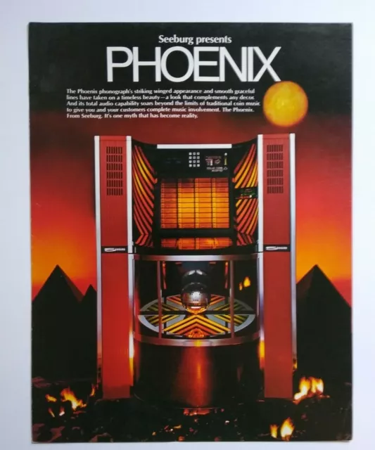 Seeburg Stern SMC2 Phoenix Jukebox FLYER Original 1979 Phonograph Music Artwork