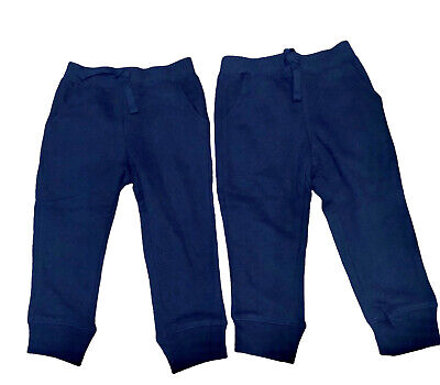 Maglietta bambini blu navy nuova con etichette 2pk 2 anni 1-2 anni gamba sottile pantaloni bambino