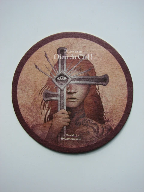 Moralite IPA Dieu du Ciel Quebec Microbrewerie / Pub Beer Coaster / Mat