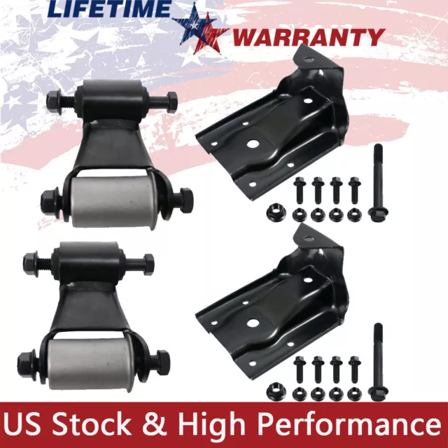 Rear Leaf Spring Hanger Bracket and Shackle Kit for Chevy Silverado GMC Sierra