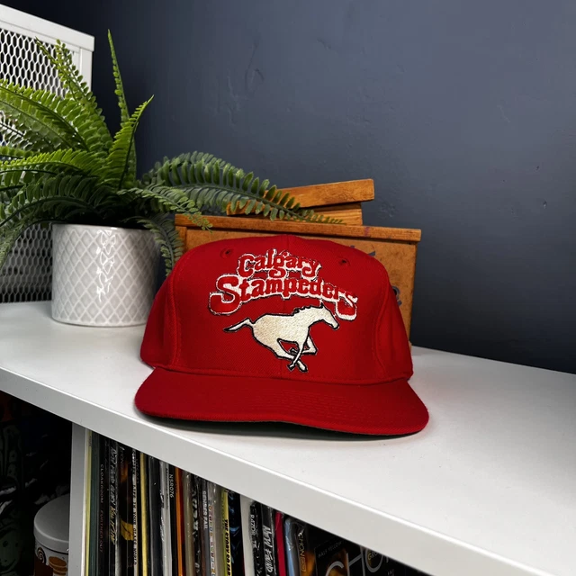 Vintage Wlaf Calgary Stampede Nfl Snapback Hat Cap Starter Nwot Script