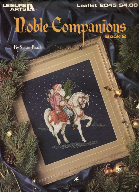 Leisure Arts Cross Stitch Leaflet #2045 'Noble Companions Book 2', Rare Bargain!
