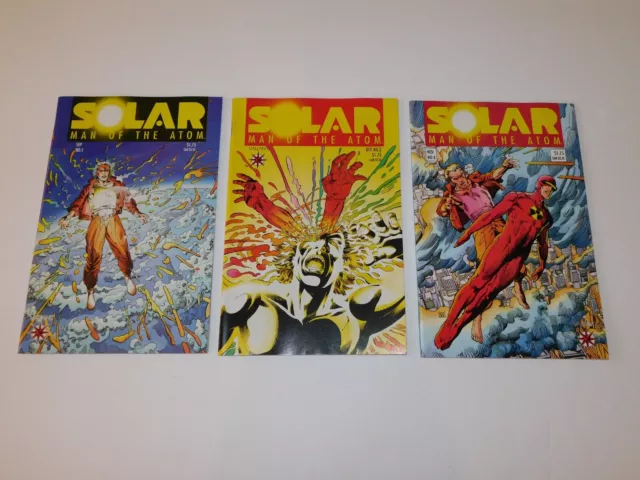 Solar Man of the Atom Valiant Comics 1991 VH1 1 2 3 VF/NM - x3 BOOK LOT