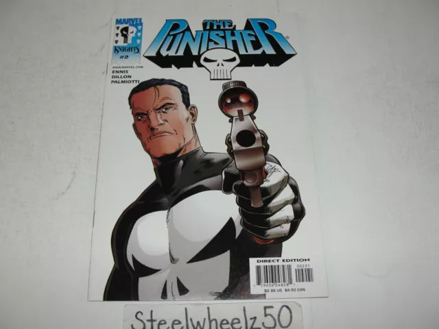 Punisher #2 Comic Marvel Knights 2000 Steve Dillon Gun Variant Cover Garth Ennis