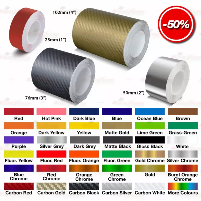 25mm 50mm 75mm 100mm Roll PIN STRIPE Car Model Adhesive TAPE Decal Vinyl Sticker