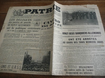 LA PATRIE journal des combattants francais Castelforte Pignataro Ausonia et 1944 