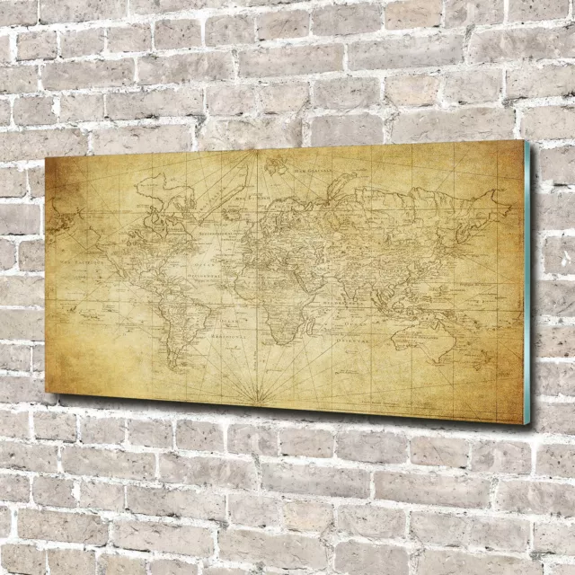 Imagen Pintura De La Pared Decoración Hogar 140x70 Mapa antiguo del mundo