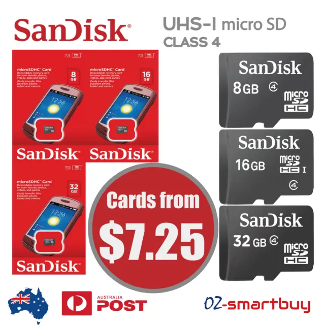 SanDisk micro SD 8 GB 16 GB 32 GB  SDHC Class 4 UHS-I Memory Card TF HD mobile
