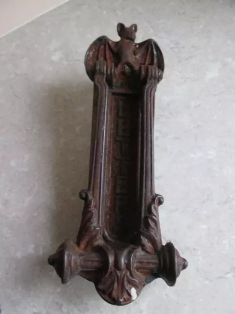 Victorian Cast Iron Gothic Bat - Kenrick Door Knocker / Letter Box