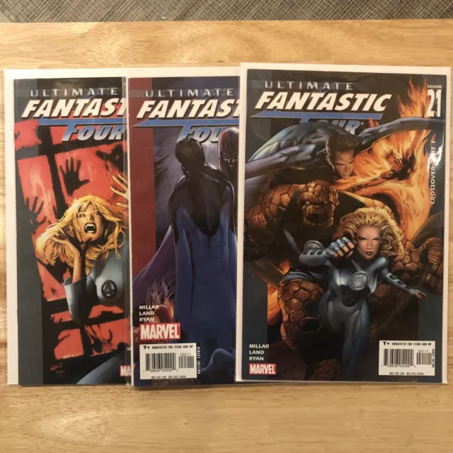 ULTIMATE FANTASTIC FOUR 21 22 & 23 First App Marvel Comics Zombies Disney+ VF/NM