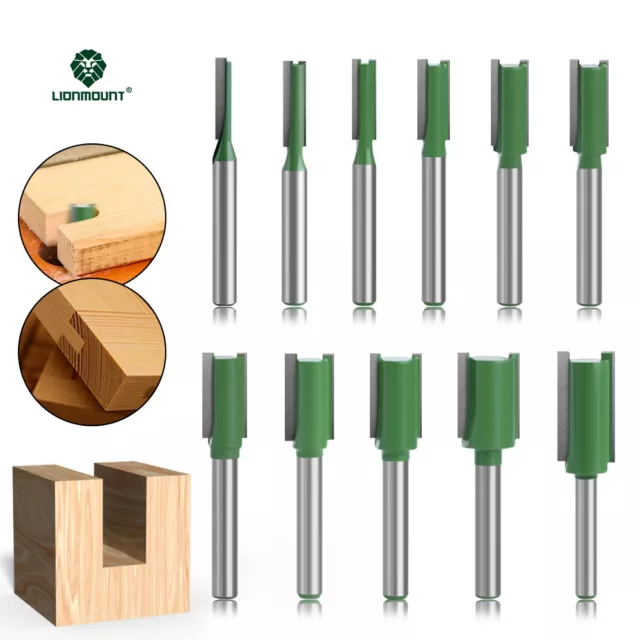 6mm Shank Straight Cut Router Bit Small Set Woodworking Cutter  5/6/7/8/9/11PCS