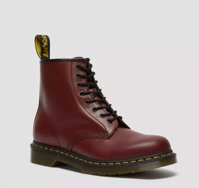 Anfibi Dr. Martens 1460 Smooth Cherry red pelle bordeaux Boots originali SCONTO