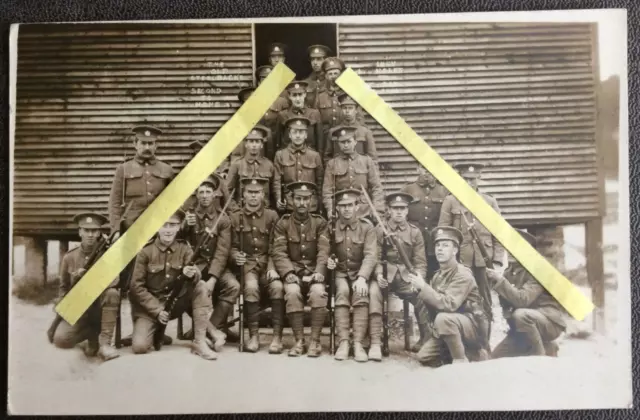 Essex Regiment - Military - Group of Soldiers - Real Photo Postcard c WW1