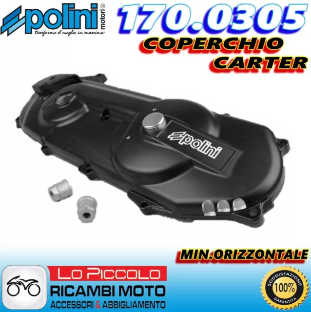 170.0305 COPERCHIO CARTER VARIATORE POLINI NERO YAMAHA AEROX 50 H2O dal 2004--