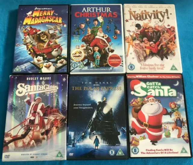 Job Lot Christmas DVD Films -Arthur-Nativity-Polar Express. 6 DVD's. FREE P+P