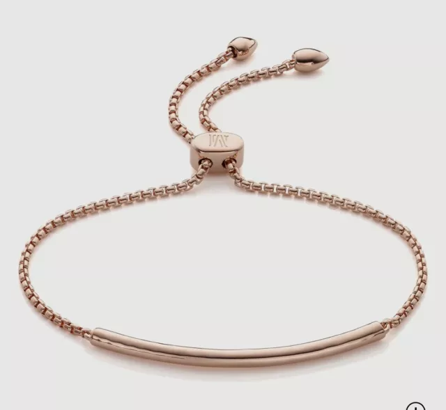 MONICA VINADER Rose Gold Vermeil Esencia Mini Chain Bracelet New RRP £180❤️🌸🎁