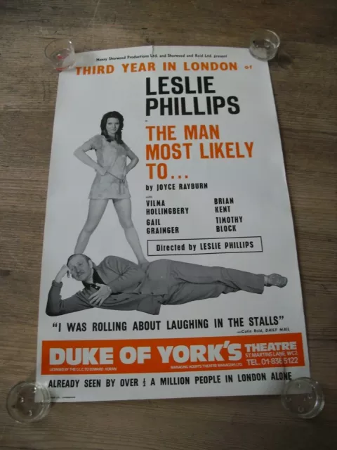 Original 1971"The Man Most LikelyTo"Duke of Yorks London,Poster.Leslie Phillips