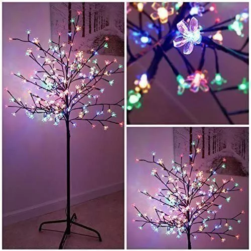 Large Light Up Christmas Twig Tree Cherry Blossom LED Decoration 5ft 1.5m Home