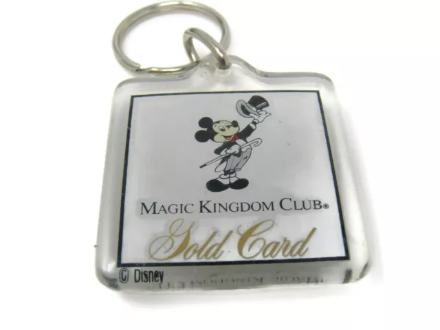 Disney Magic Kingdom Club Porte-Clé Doré Carte Mickey Mouse
