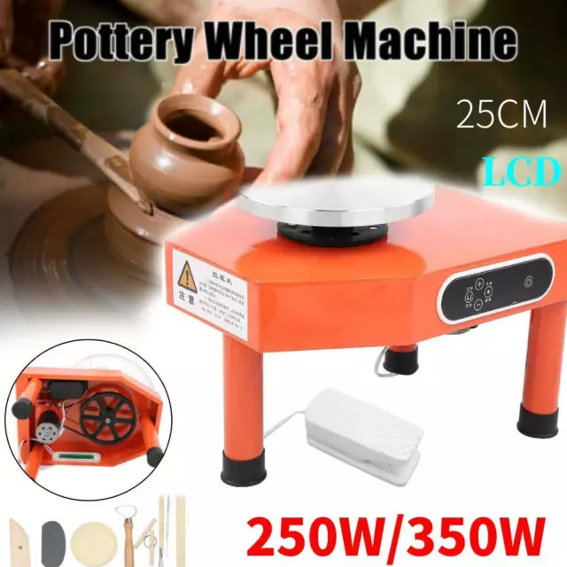 350W 25CM Electric Pottery Wheel Ceramic Machine Work Clay Art Craft 220V Hot