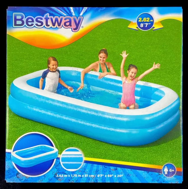 Bestway Swimming POOL 262 x 175 x 51 cm Family Kinderpool PLANSCHBECKEN