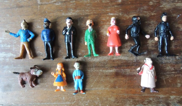 Figurines ESSO Le lac des requins Tintin 1973 Lot de 8 figurines ACHETÉES INDIVIDUELLEMENT - Canada