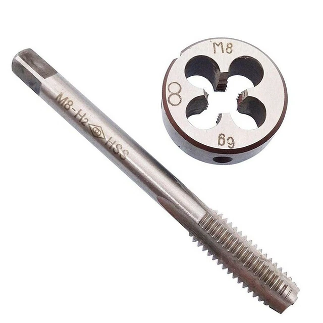 Taper & Plug Tap M8 X 1mm Replacement Right Hand Thread 3pcs Die Metric