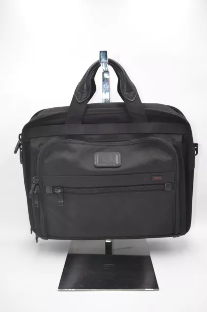 With COA TUMI Men's Alpha Framed Soft Duffle Work Bag Briefcase, Black, One Size