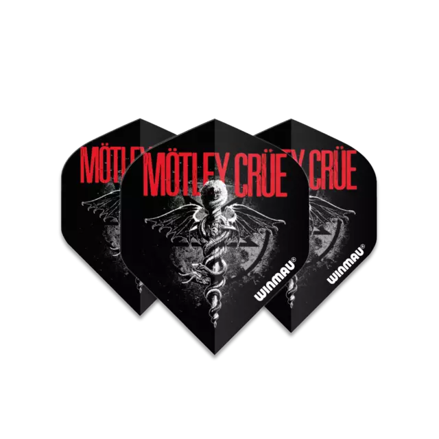WINMAU OFFICIAL ROCK LEGENDS Standard Dart Flights - MOTLEY CRUE - DR FEELGOOD
