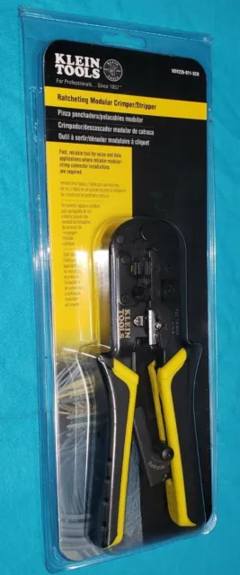 Klein Tools VDV226-011-SEN Ratcheting Data Cable Crimper/Stripper/Cutter NEW