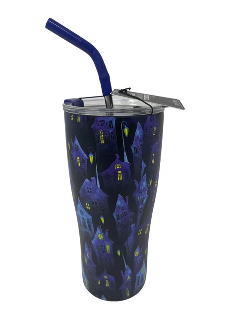 New with Tag 30 OZ Stainless Steel Tumbler Cup Haunted House design Double Wall
