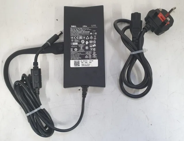 Genuine Dell 130w 19.5V 6.7A AC Adapter With UK Power Cable inc VAT