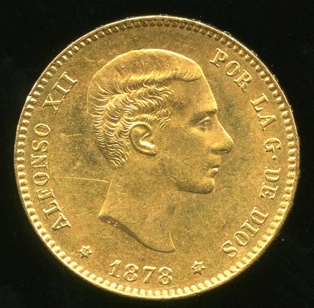 Espagne Alfonso XII (1874-1885) 25 Pesetas or 1878 *78*