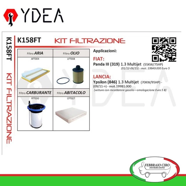 Kit Tagliando 3 Filtri Per FIAT Panda 1.0 Mild Hybrid 2020-2023 | Filtro Olio, Aria E Abitacolo - Foto 9