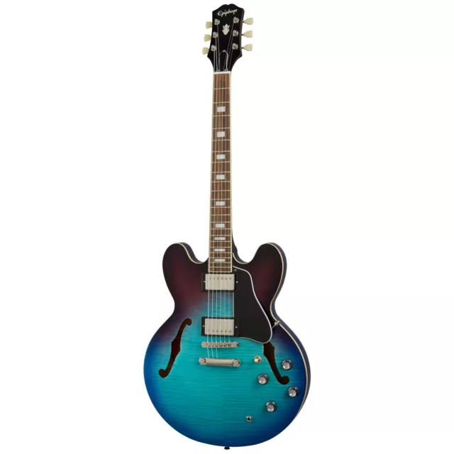 Epiphone Inspired by Gibson ES-335 Figured Blueberry Burst - Halbakustik Gitarre