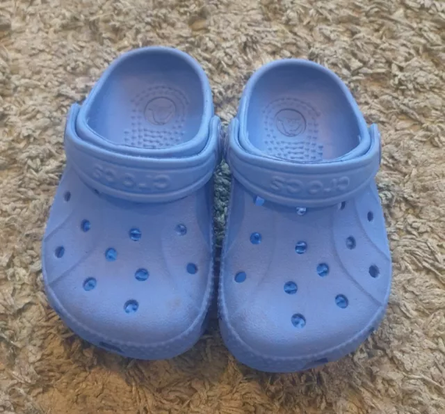 Crocs Blue Shoes Size C4-5