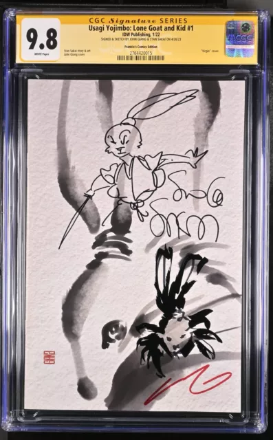 Usagi Yojimbo Lone Goat & Kid #1 Variant CGC SS 9.8 SIGNED Sakai Giang SKETCHES